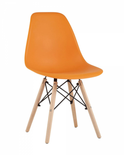 Стул Eames Style DSW оранжевый (разборный каркас)