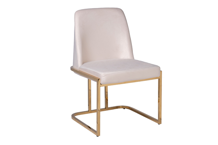 Стул обеденный велюровый кремовый/золото GY-DC8365GOLD-CR