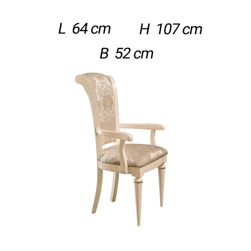 Стул с подлокотниками Arredo Classic Fantasia арт. 230, обивка ткань