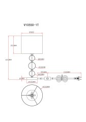 Лампа настольная Moderli V10550-1T Brulee