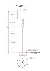 Торшер Moderli V10554-1F Macadamia