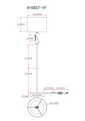 Торшер Moderli V10557-1F Caramel