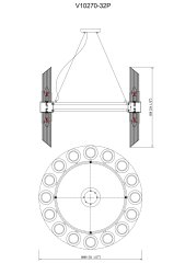 Люстра подвесная Moderli V10270-32P Strict