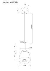 Светильник подвесной светодиодный Moderli V10875-PL Eir
