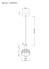 Светильник подвесной светодиодный Moderli V10876-PL Sylv