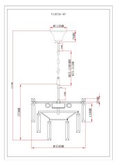 Люстра подвесная Moderli V10736-4P Crystal