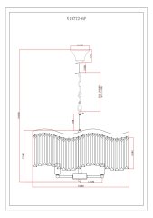 Люстра подвесная Moderli V10772-6P Wave