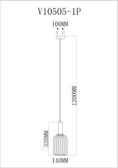 Светильник подвесной Moderli V10505-1P Boise