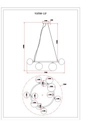 Светильник подвесной Moderli V10790-11P Renny