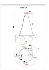 Светильник подвесной Moderli V10797-11P Renny