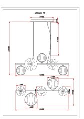 Светильник подвесной Moderli V10801-5P Renny
