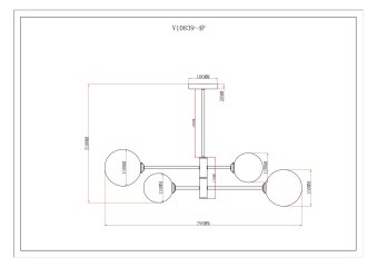 Светильник подвесной Moderli V10839-4P Molecule