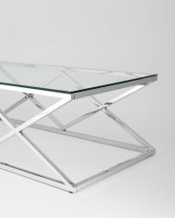 Журнальный стол 120*60 ИНСИГНИЯ серебро