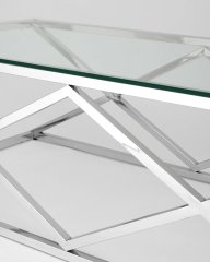 Журнальный стол 120*60 ИНСИГНИЯ серебро