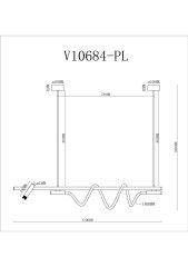 Светильник подвесной светодиодный Moderli V10684-PL True