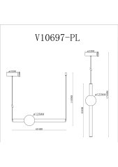 Светильник подвесной светодиодный Moderli V10697-PL Eclipse