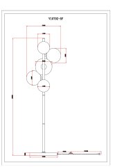 Торшер Moderli V10792-5F Renny