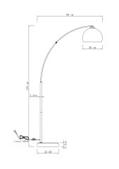 Торшер Moderli V10994-F Arco