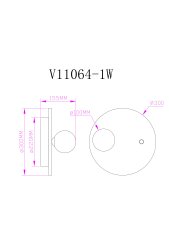 Светильник настенный Moderli V11064-1W Cavity