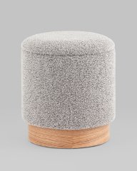 Пуф с ящиком Холли XS букле серый