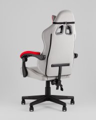 Кресло спортивное TopChairs Phantom ткань серо-красный