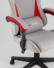 Кресло спортивное TopChairs Phantom ткань серо-красный