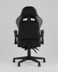 Кресло спортивное TopChairs Prophet с оттоманкой черный