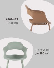 Стул Lady пластик нежно-розовый