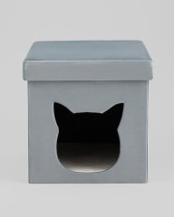 Пуф складной с ящиком Store Pet бирюзовый