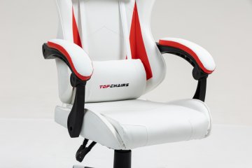 Кресло спортивное TopChairs Phantom бело-красный