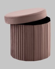 Пуф складной с ящиком Store Round пыльно-розовый
