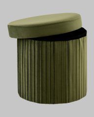 Пуф складной с ящиком Store Round травяной