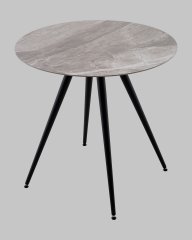 Стол Ники круглый столешница керамика Italian light grey 800