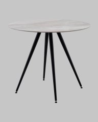 Стол Ники круглый столешница керамика Italian light grey 900