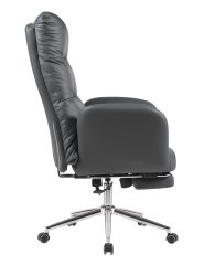 Кресло руководителя TopChairs Solid с оттоманкой серый