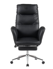 Кресло руководителя TopChairs Solid с оттоманкой черный