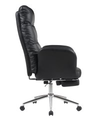 Кресло руководителя TopChairs Solid с оттоманкой черный