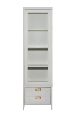 151SV-000021 Шкаф-витрина 1 стеклянный фасад с тумбой прикроватной с 2-мя ящиками