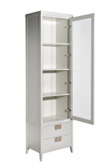 151SV-000021 Шкаф-витрина 1 стеклянный фасад с тумбой прикроватной с 2-мя ящиками