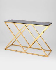 Консоль ИНСИГНИЯ 120*40 золото стекло smoke