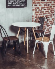 Стул TOLIX WOOD серебристый матовый