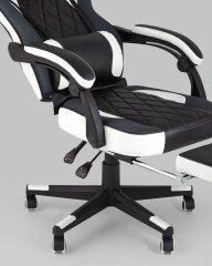 Кресло игровое TopChairs Virage черно-белое