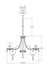 Люстра подвесная Moderli V2510-5P Fettel