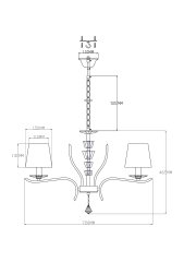 Люстра подвесная Moderli V2551-5P Silvestor