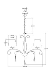 Люстра подвесная Moderli V2601-5P Aramco