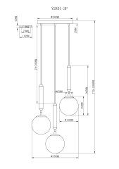 Подвесной светильник Moderli V2851-3P Host