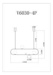 Подвесной светильник Moderli V6030-4P Krona