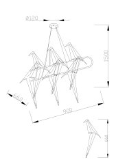 Подвесной светодиодный светильник Moderli V3073-6PL origami Birds 6*LED*6W