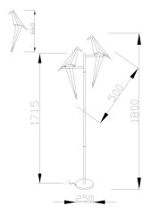 Светодиодный торшер Moderli V3075-2TL origami Birds 2*LED*6W