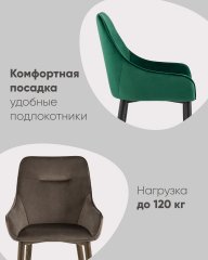 Стул Диана велюр изумрудный